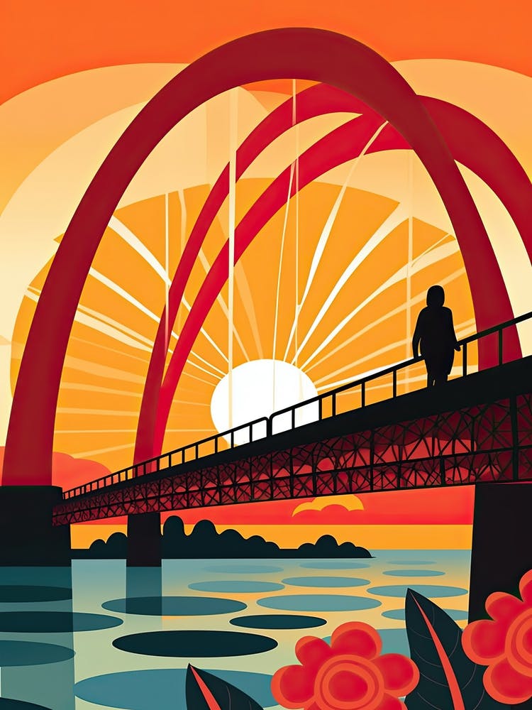 Peace Bridge, Canada, Colourful 1