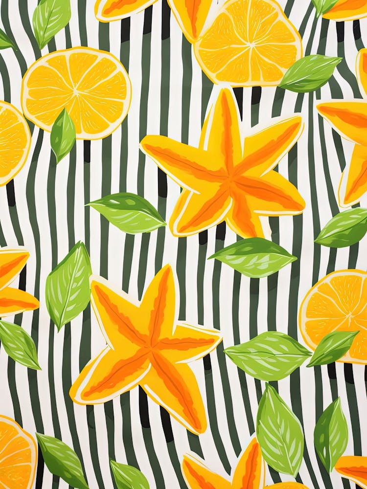 Starfruit Fruit Summer Illustration 1