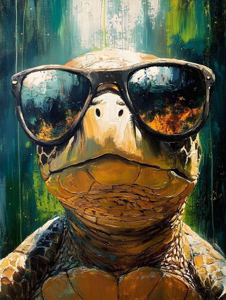 Sea Turtle In Sunglasses 7