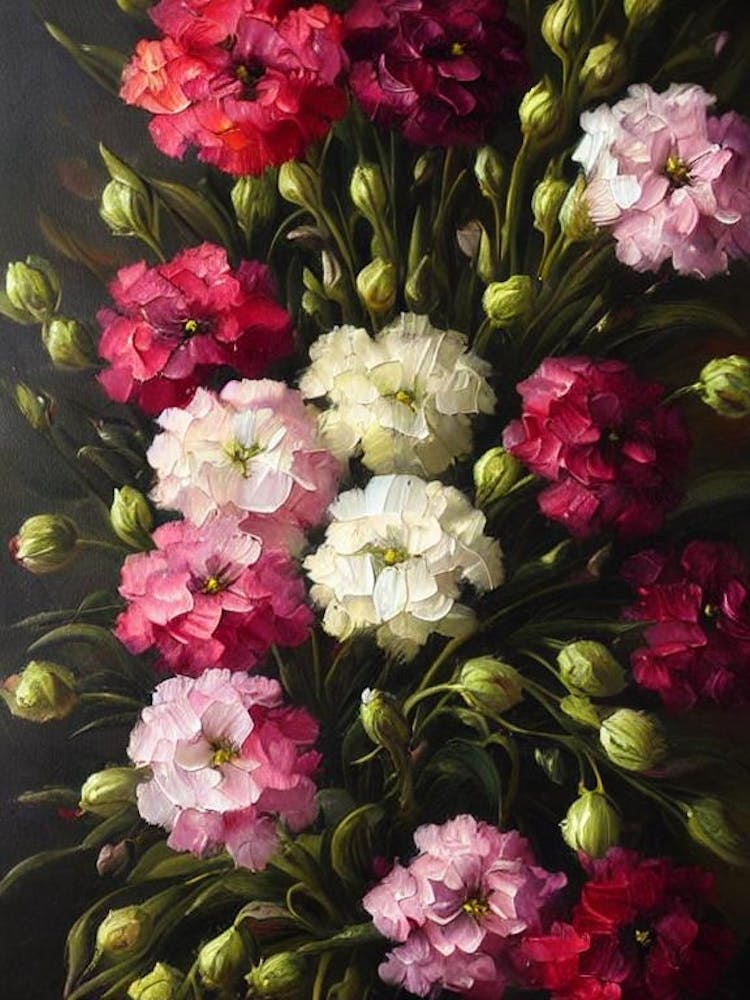 Lisianthus Still Life Oil Painting Flower