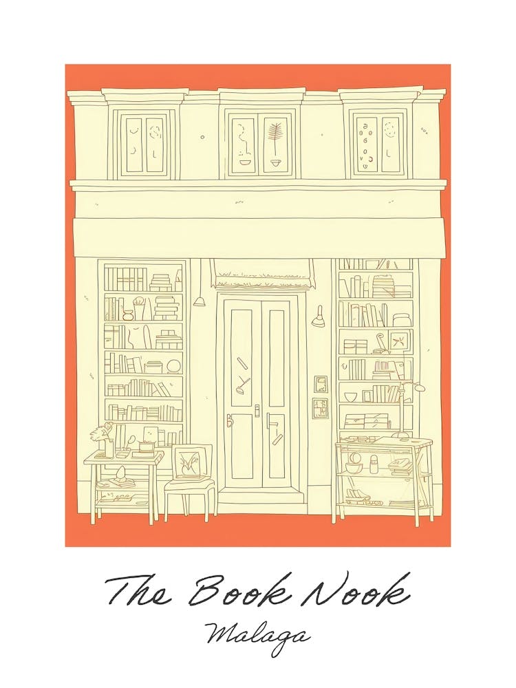 Malaga The Book Nook Pastel Colours 3 Poster