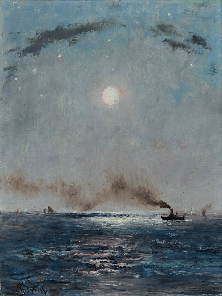 Moonlight Over The Sea