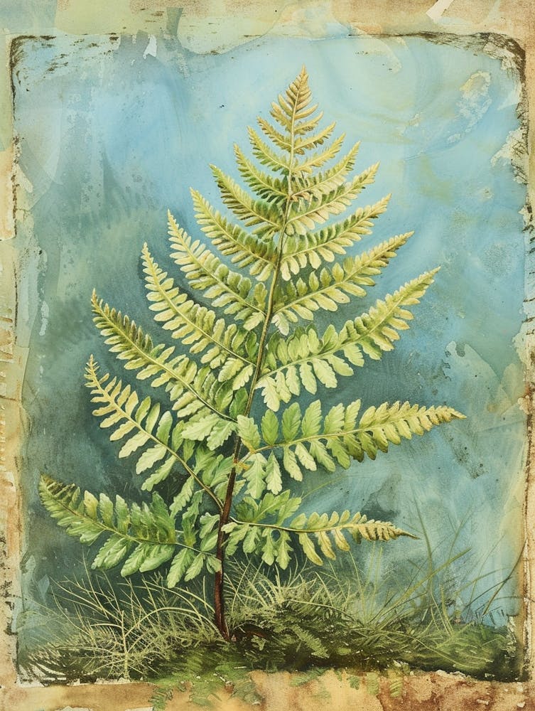 Leatherleaf Fern Painting 1