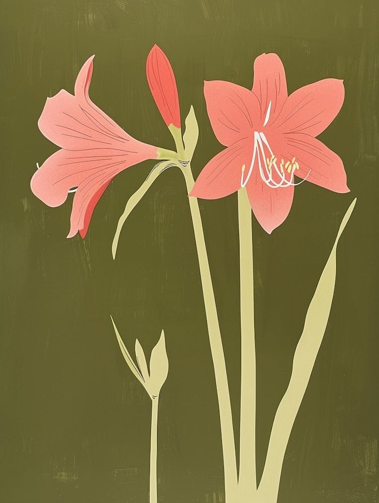 Pink & Green Amaryllis 4