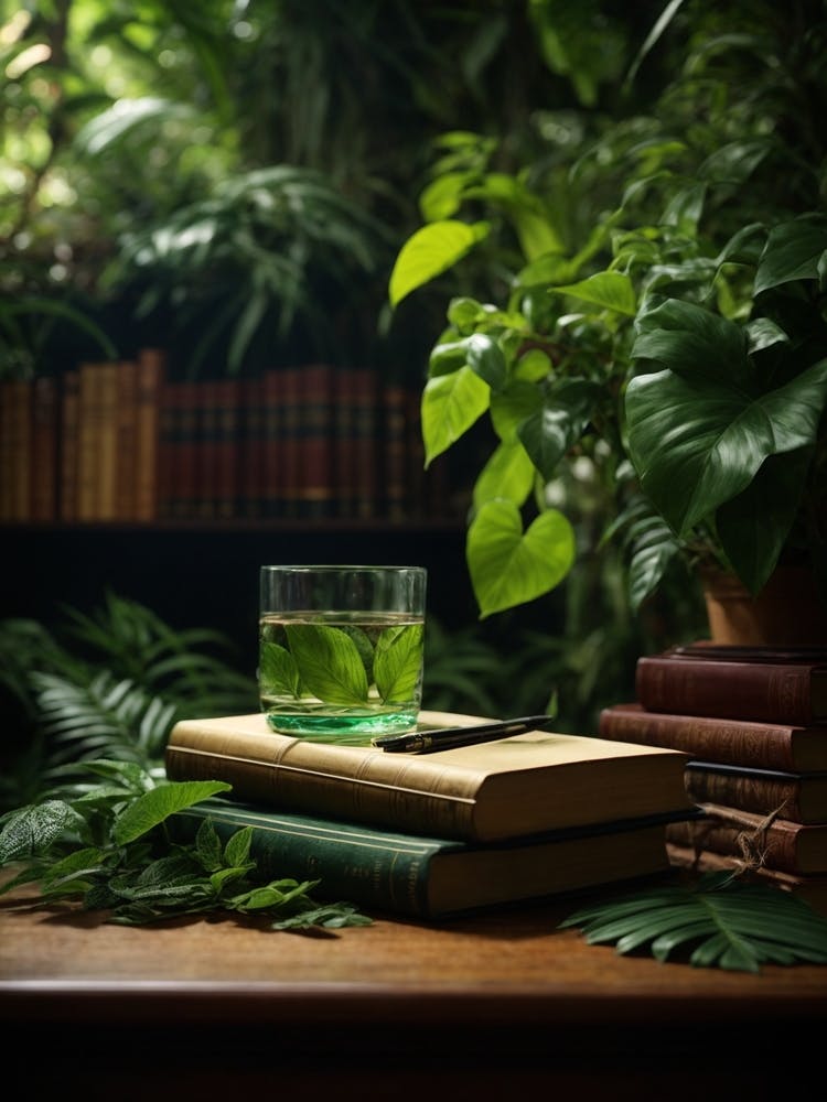 Green Tea In The Library