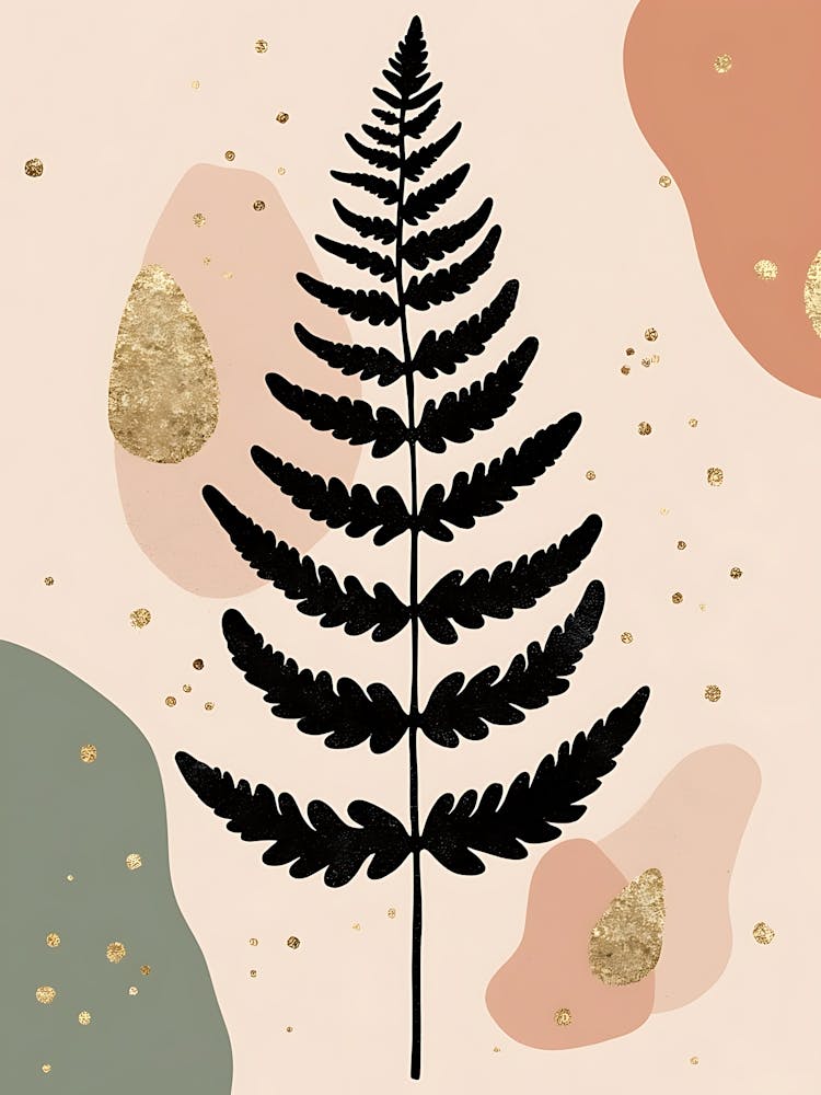 Earthy Plant Silhouettes with Subtle Texture