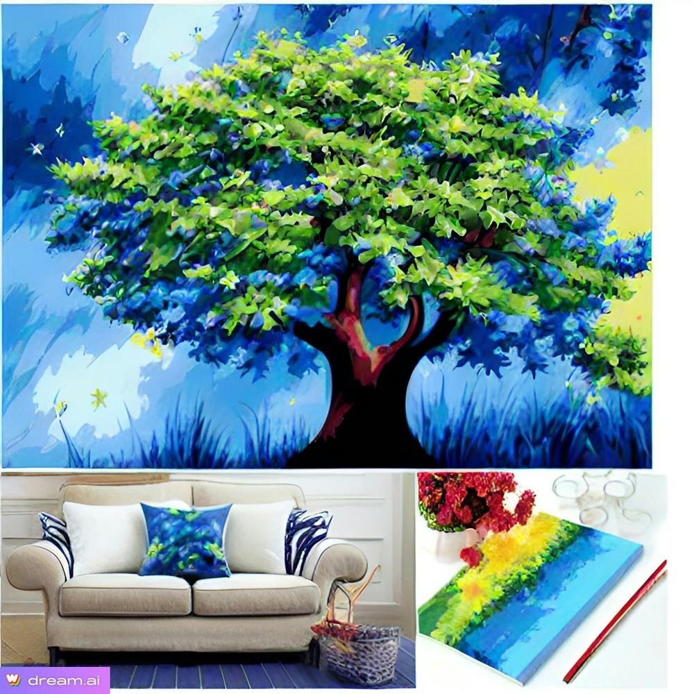 Trees with blue leaves