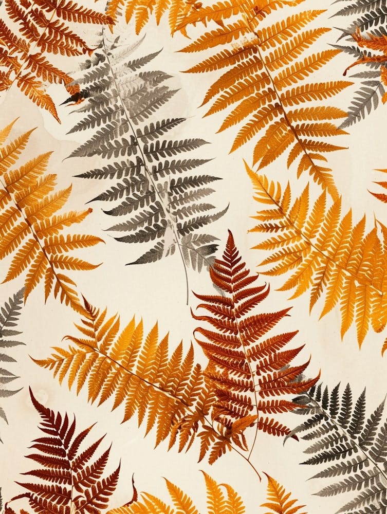 Pattern Poster Autumn Fern 2
