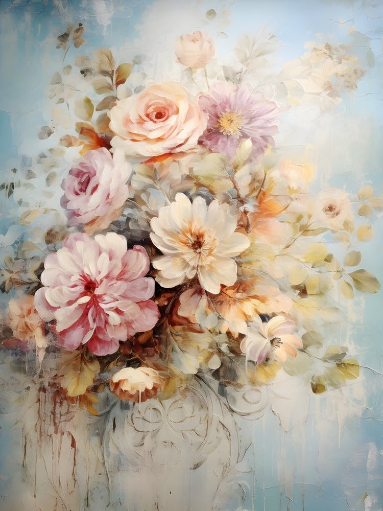 Vintage Pastel Flowers 6