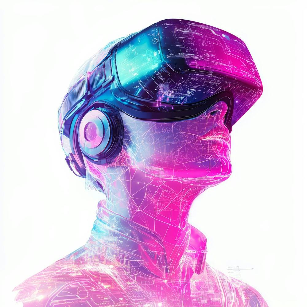 Vr Headset.Generated AI. Wall 5