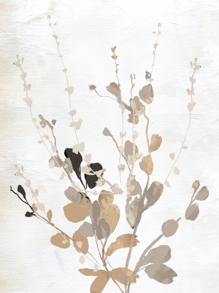 Neutral Floral Botanical Abstract