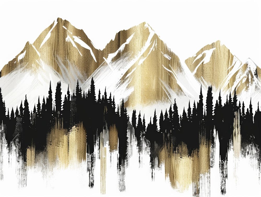 Gold Mountains Canvas Print 2