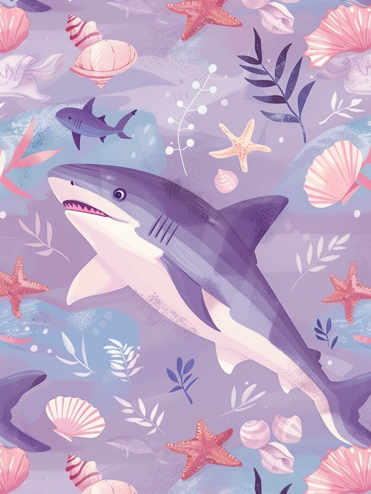 Purple Smooth Hammerhead Shark 4