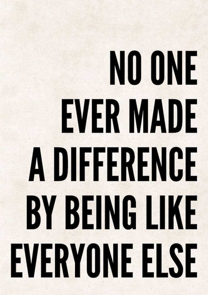 No One Ever Made A Difference Black And Beige
