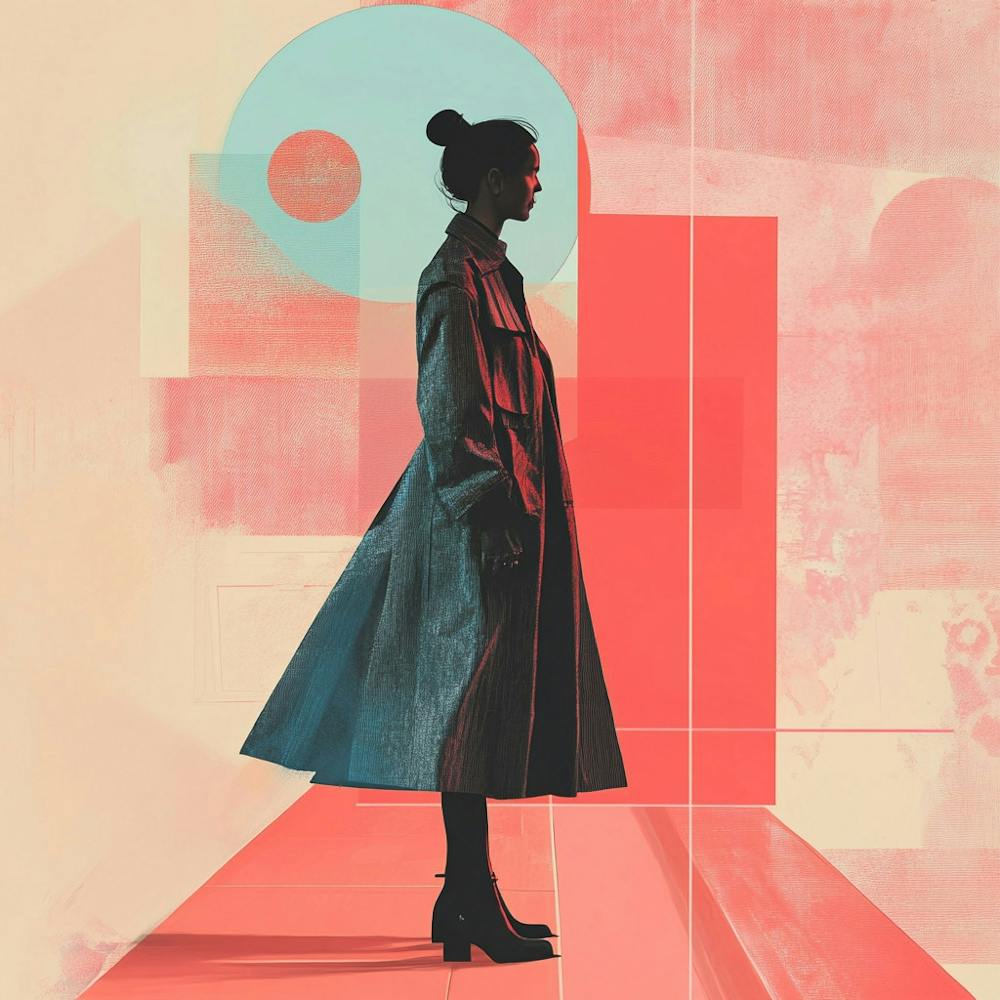 Frau im Trenchcoat