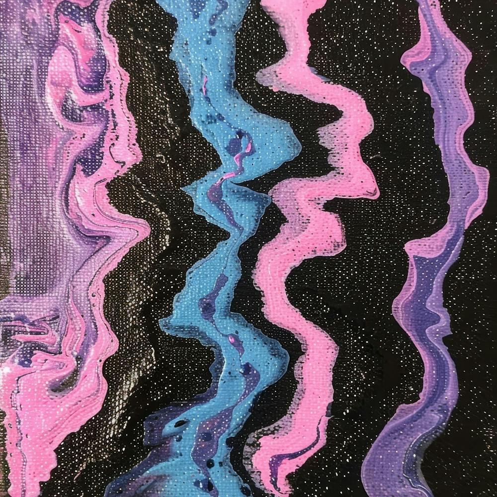 Abstract Waves Painting