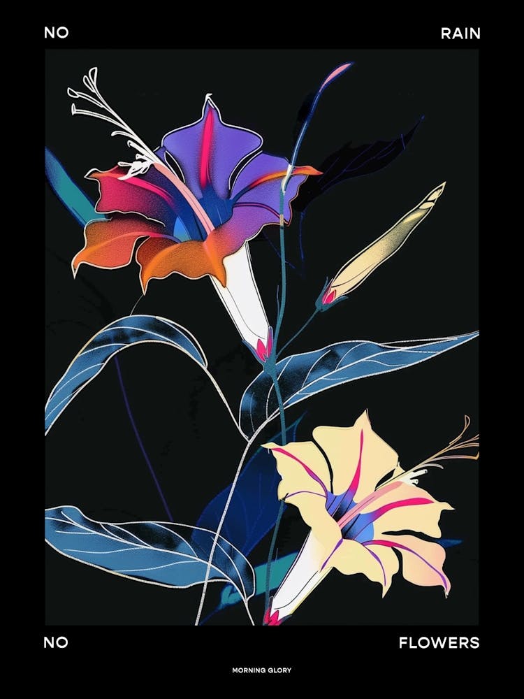 No Rain No Flowers Poster Morning Glory 6