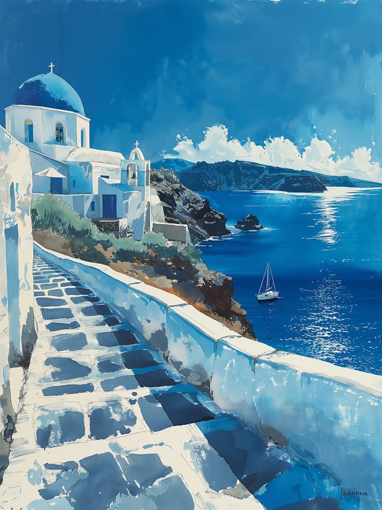 Santorini Greece Blue and white