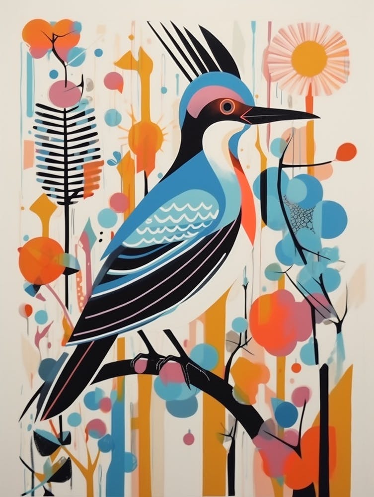 Colourful Scandi Bird Hoopoe 3