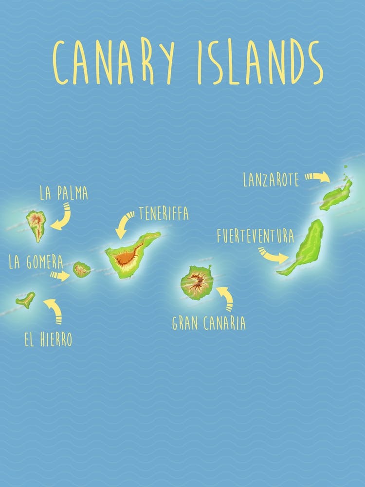 Canary Islands map