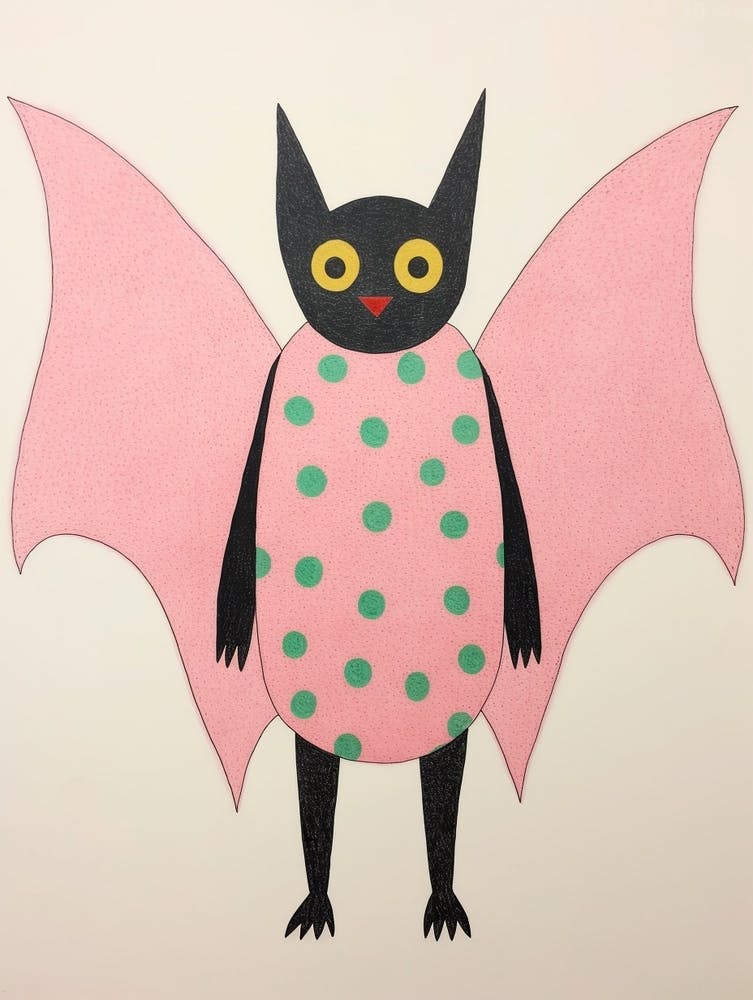 Pink Polka Dot Bat 1