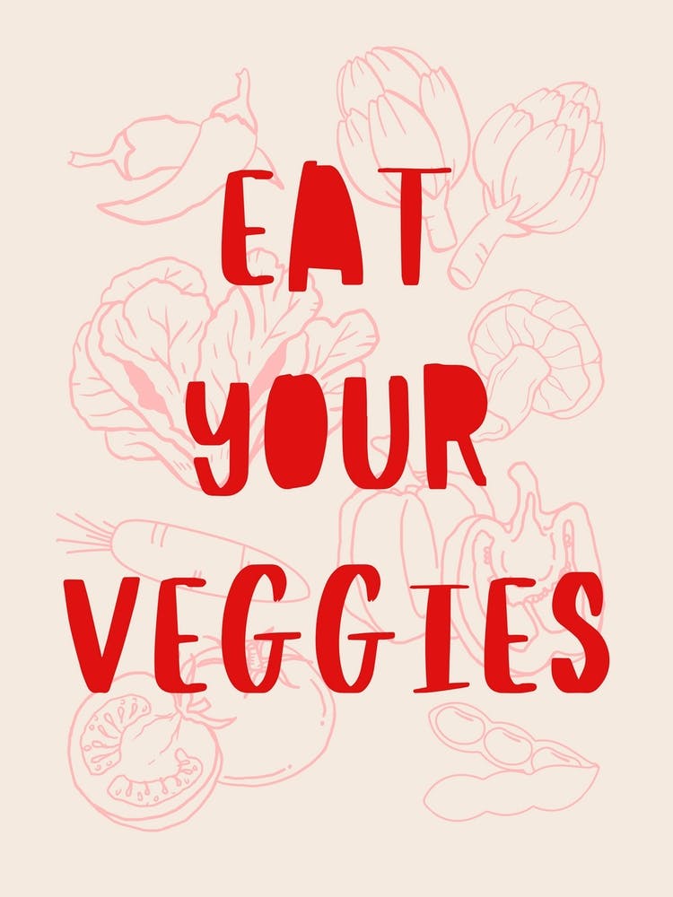 Eat Your Veggies Pink & Red