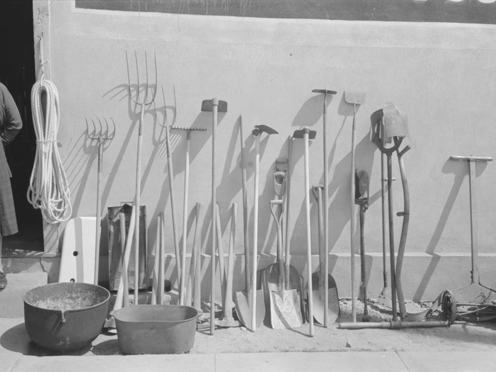 Display Of Gardening Tools, San Antonio, Texas By Russell Lee