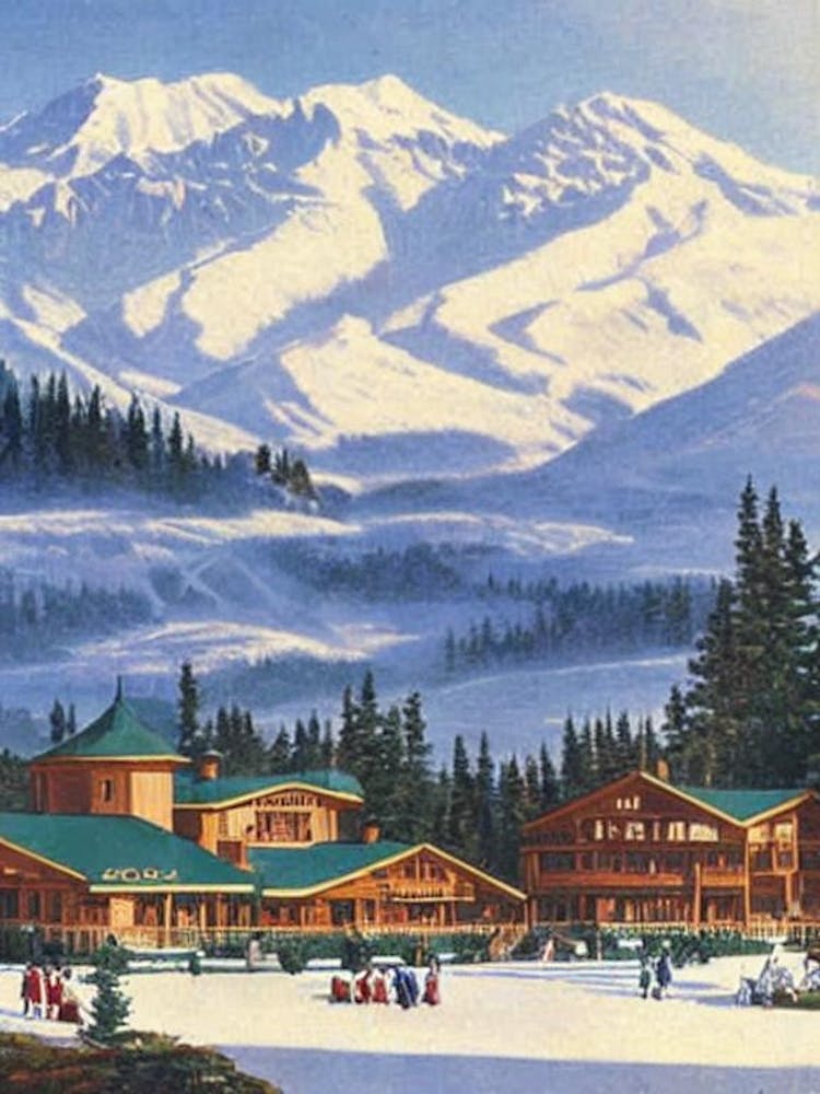 El Colorado, Chile Ski Resort Vintage Landscape 1 Skiing Poster