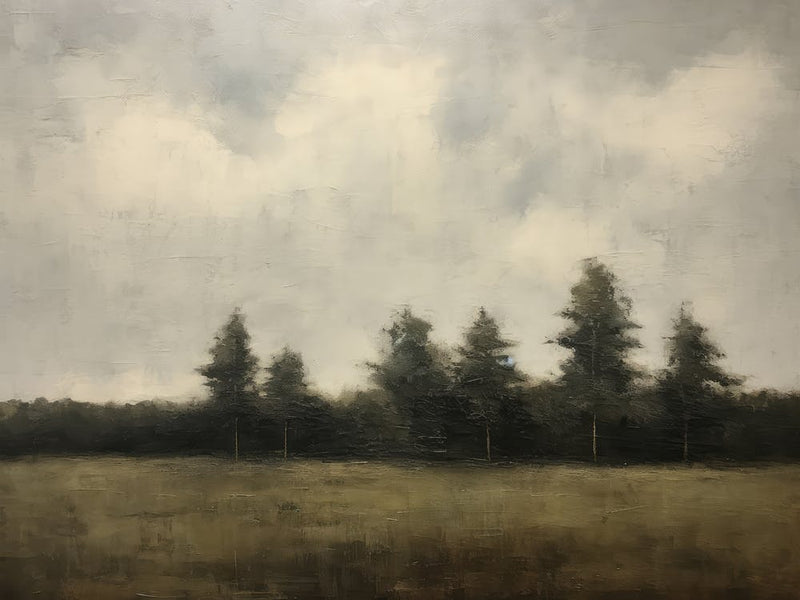 Peinture de Forêt Rustique
