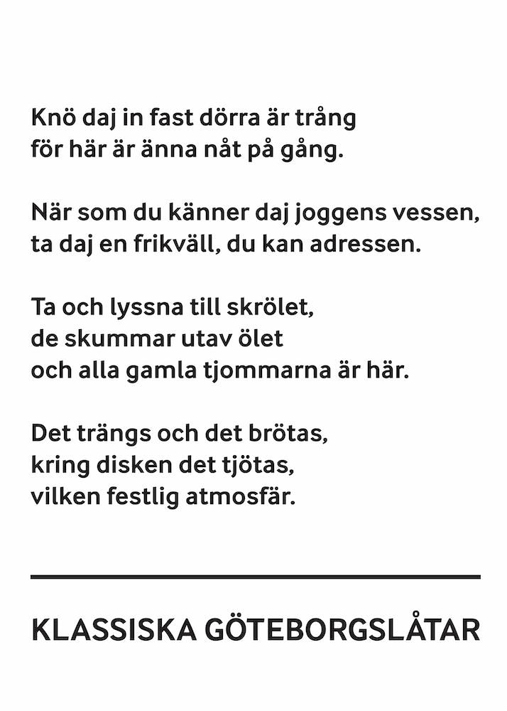 Classic Gothenburg Songs Swedish
