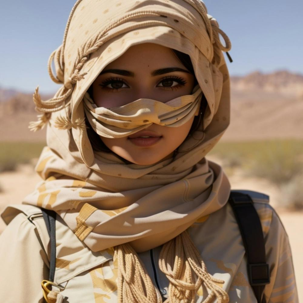 Portrait Of A Woman In The Desert