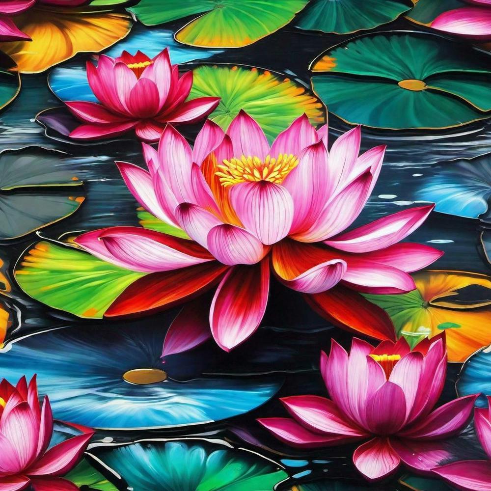 Lotus Flower Painting 4