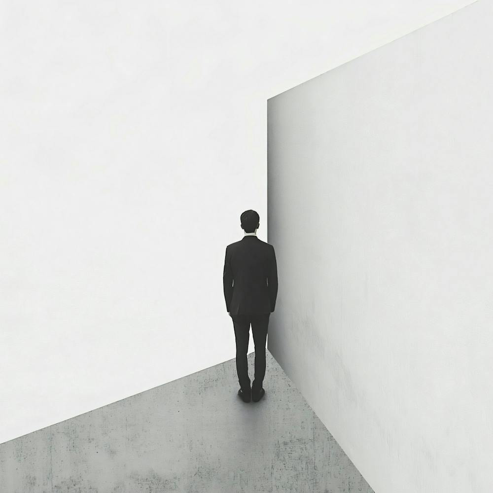 Businessman Standing In The Doorway