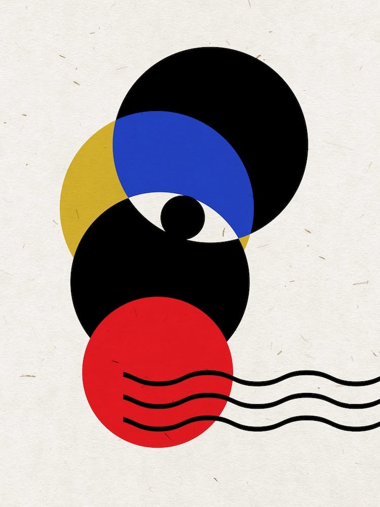 Cercle Oculaire Abstrait Bauhaus