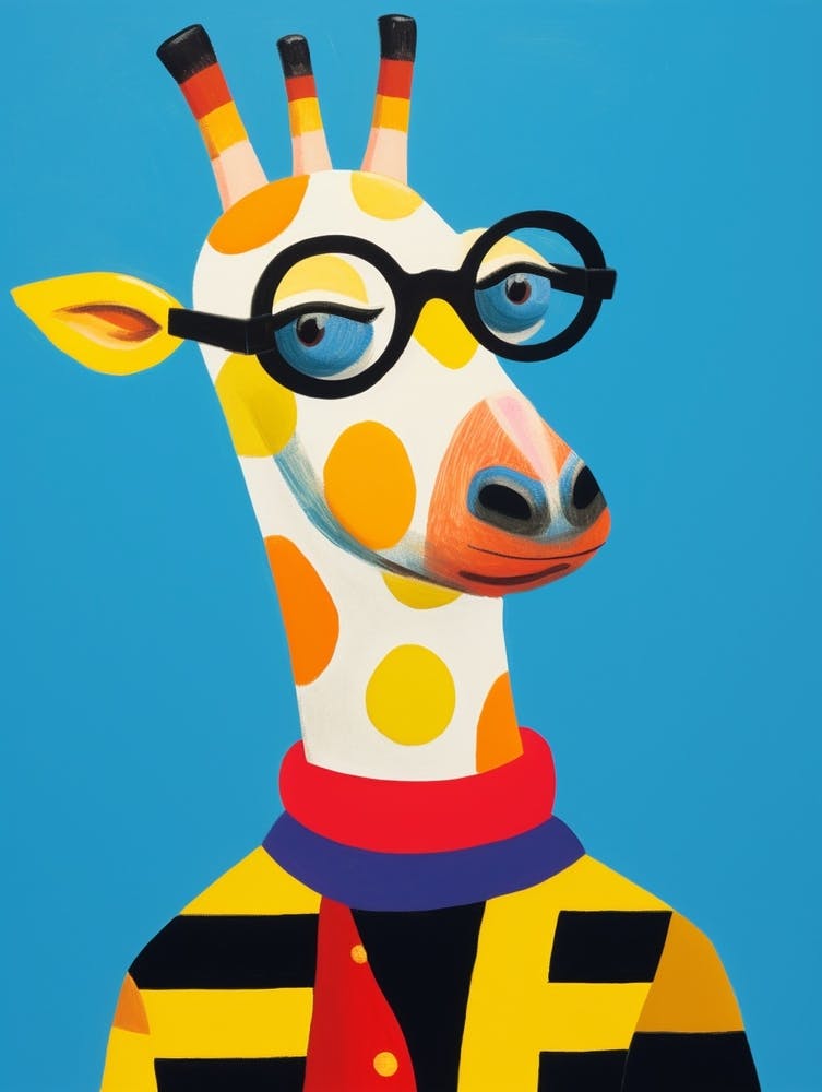 Kleine Giraffe 1 mit Sonnenbrille