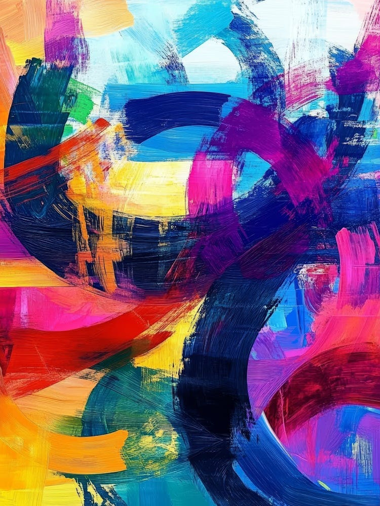 Colorful Background In Abstract Painting Style