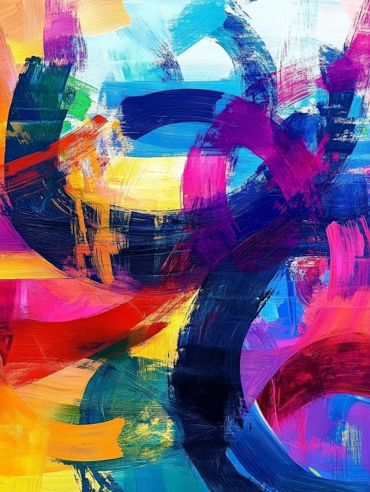 Colorful Background In Abstract Painting Style