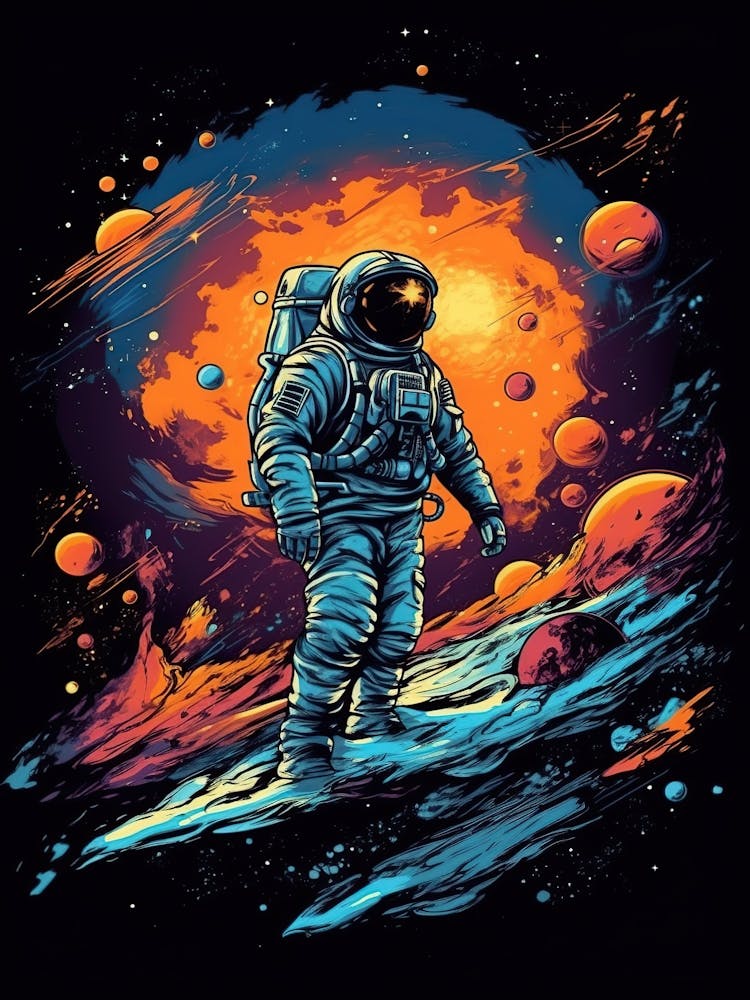 Astronaut im Weltraum 16