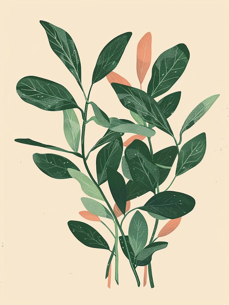 Wandering Jew Plant Minimalist Illustration 2