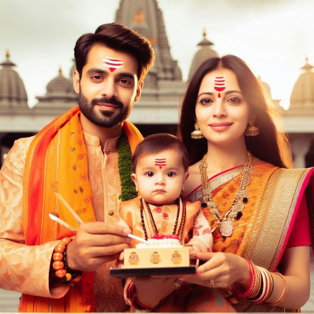 KI Bild Indisches Paar im Mandir