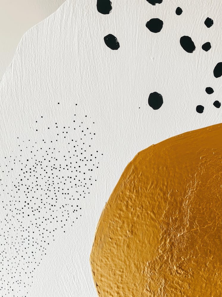 Gold And Black Polka Dots 1