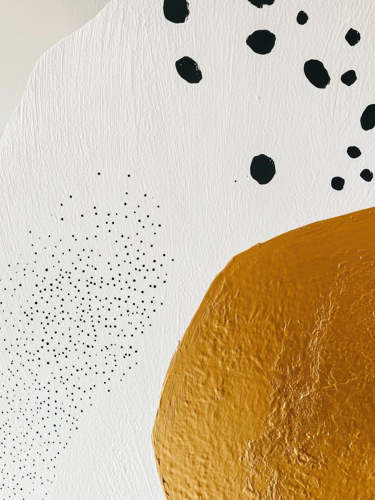 Gold And Black Polka Dots 1