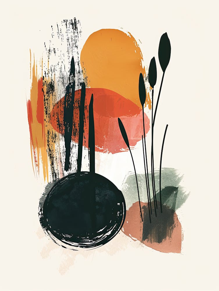 Radiant Tides Of Geometric Motion Mid Century Style