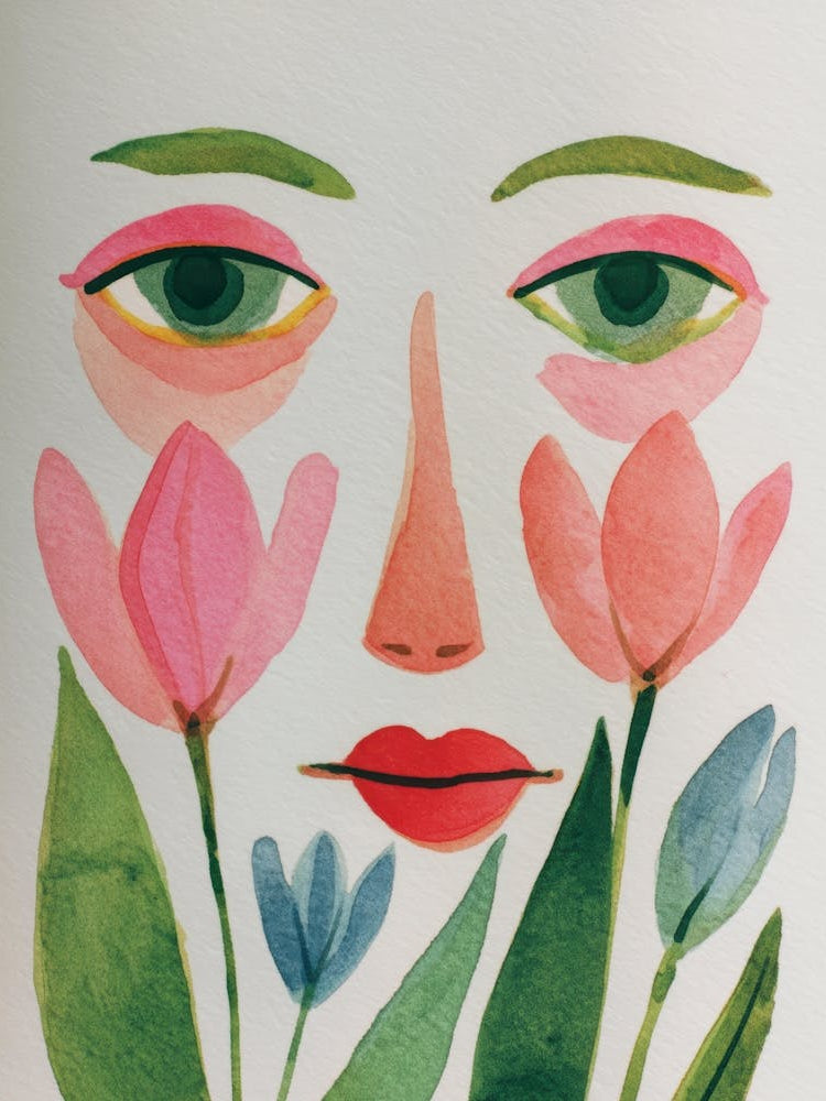 Portrait Of A Woman With Flowers 45