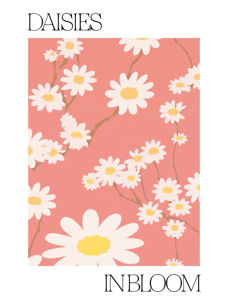 Gänseblümchen in voller Blüte Blumen Kühne Illustration 2