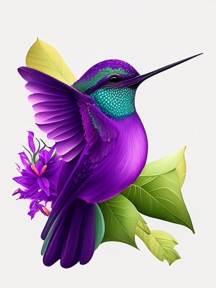Violet Crowned Hummingbird Cute 2