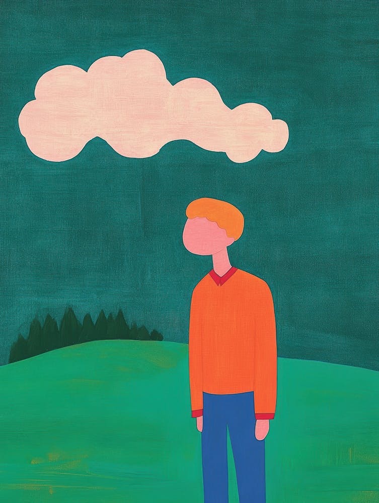 Man With A Cloud Over His Head