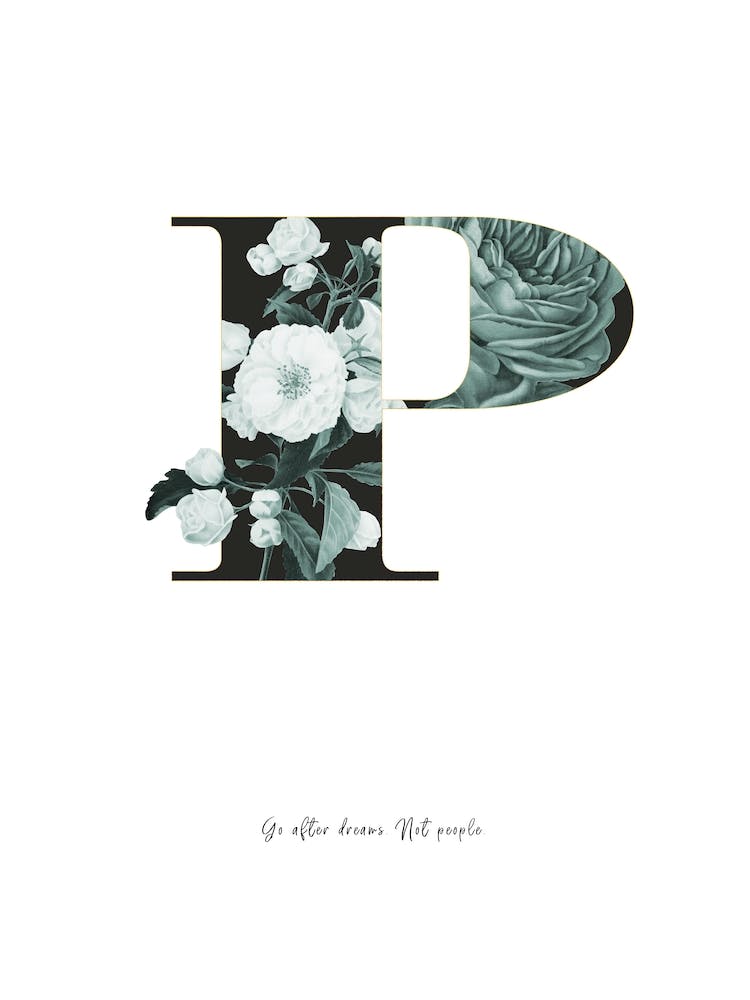 Flower Alphabet P
