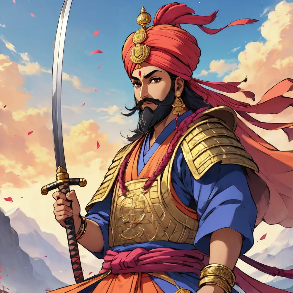 Sikh Warrior as a Samurai