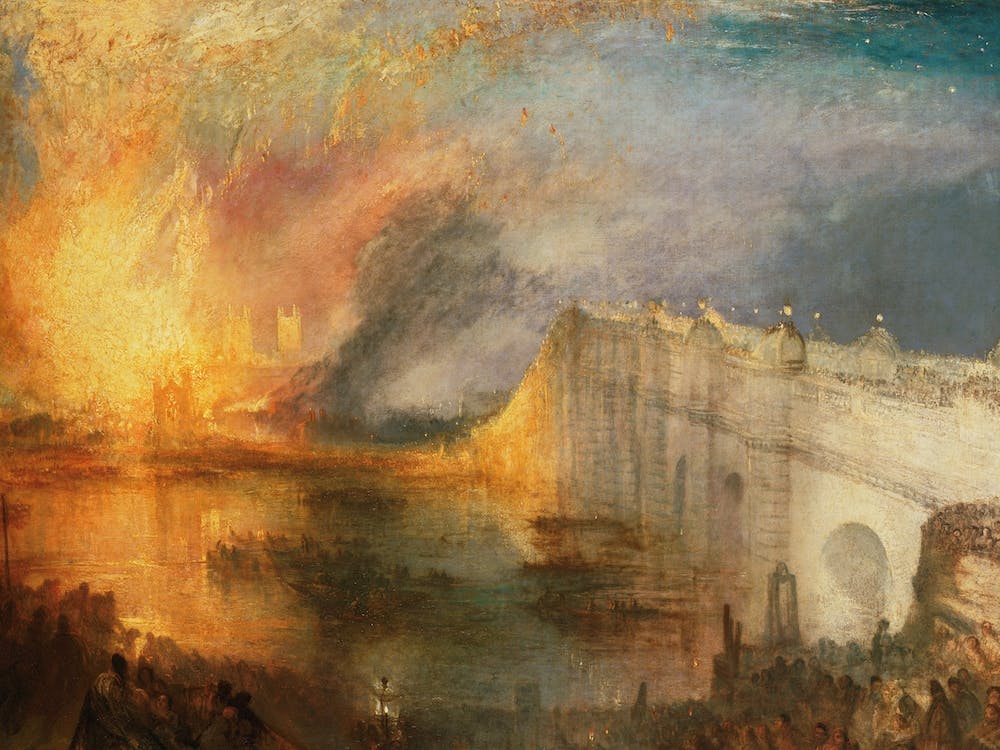 L'incendie des Chambres des Lords et des Communes, Jmw Turner